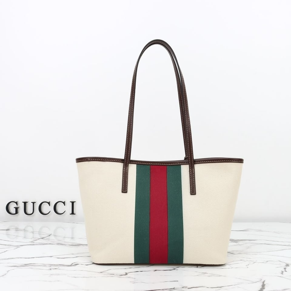 Gucci Tribeca Small Tote Bag 24.9cm/9.8in Natural Canvas A0034E view 4