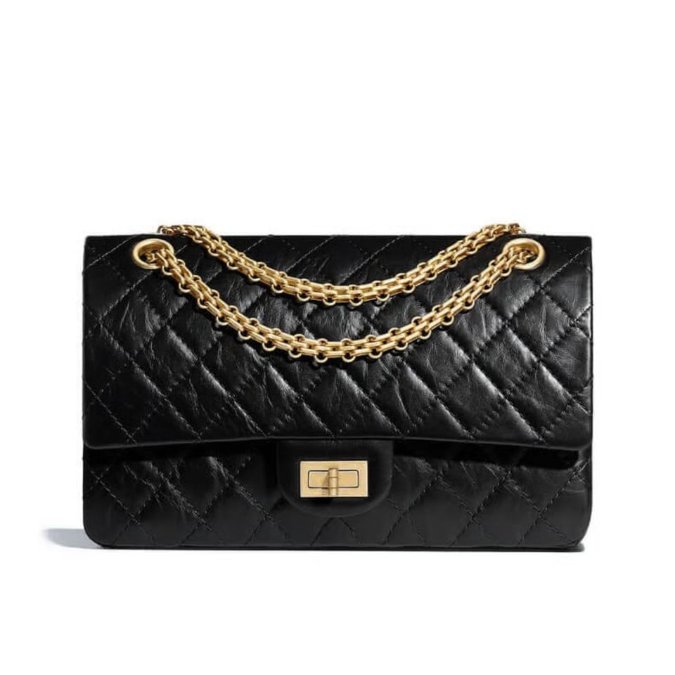 Chanel 2.55 Reissue 227 Aged Calf Black Flap Bag 28cm view 2