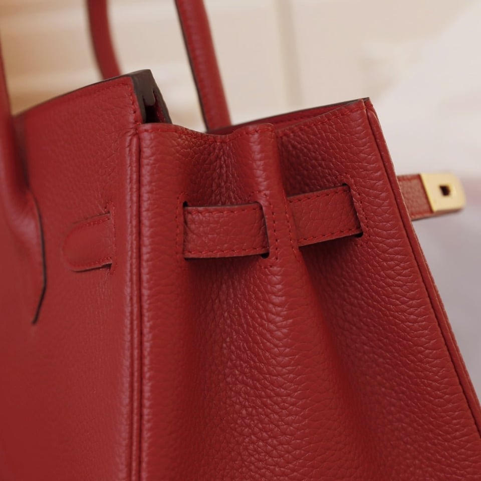 Hermes Birkin Bag 35 Crimson Togo Gold Hardware view 7