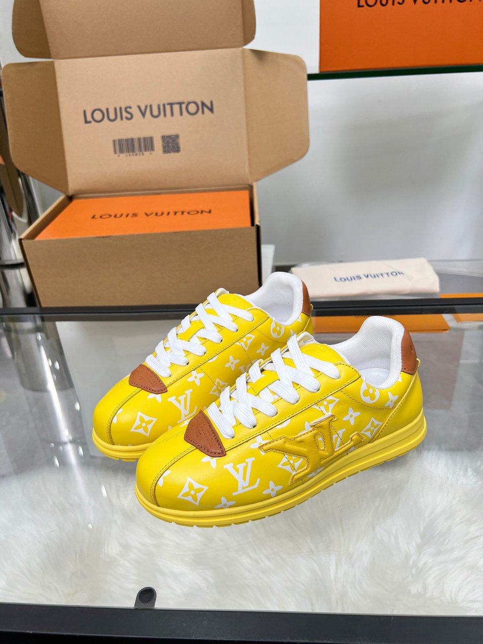 Louis Vuitton LV Trainer Sneaker Yellow Monogram – Leather – Women’s Shoes view 7