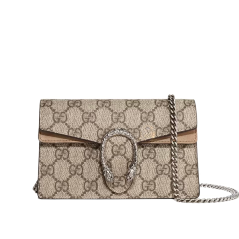 Gucci Dionysus Bag GG Coated Canvas Super Mini 16.5cm/6.5in