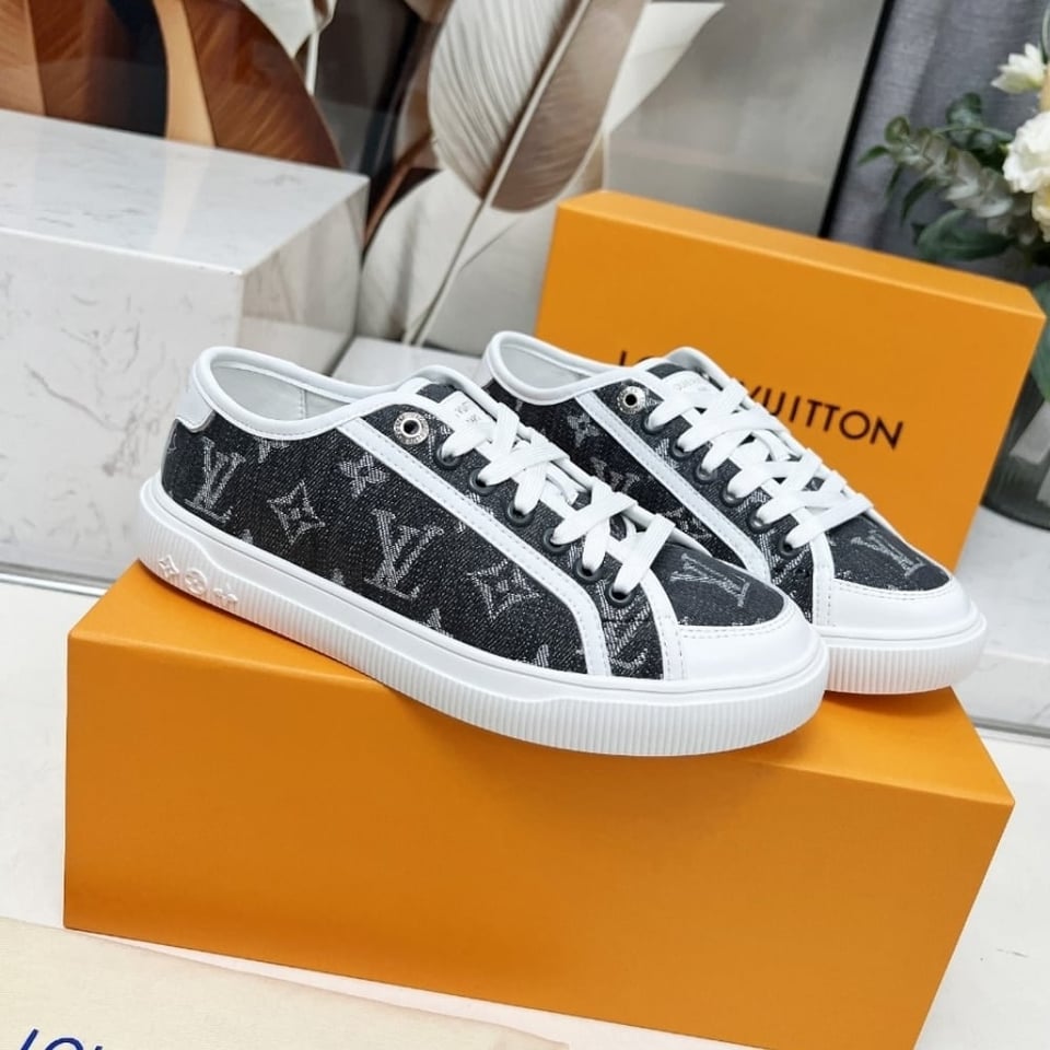 Louis Vuitton Lv Lagoon Sneaker Denim Gris 1Agygk view 4