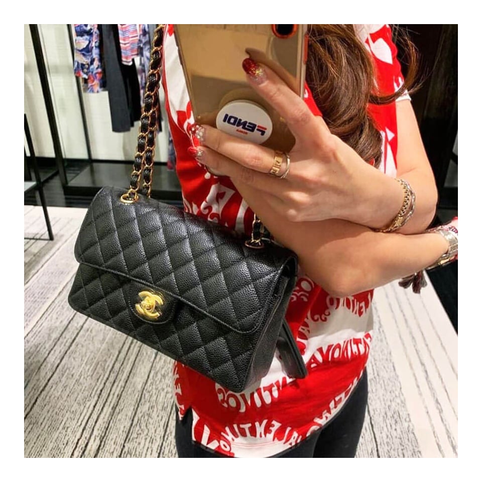 Chanel Caviar Small Double Flap Bag 23cm/ 9.1in view 9
