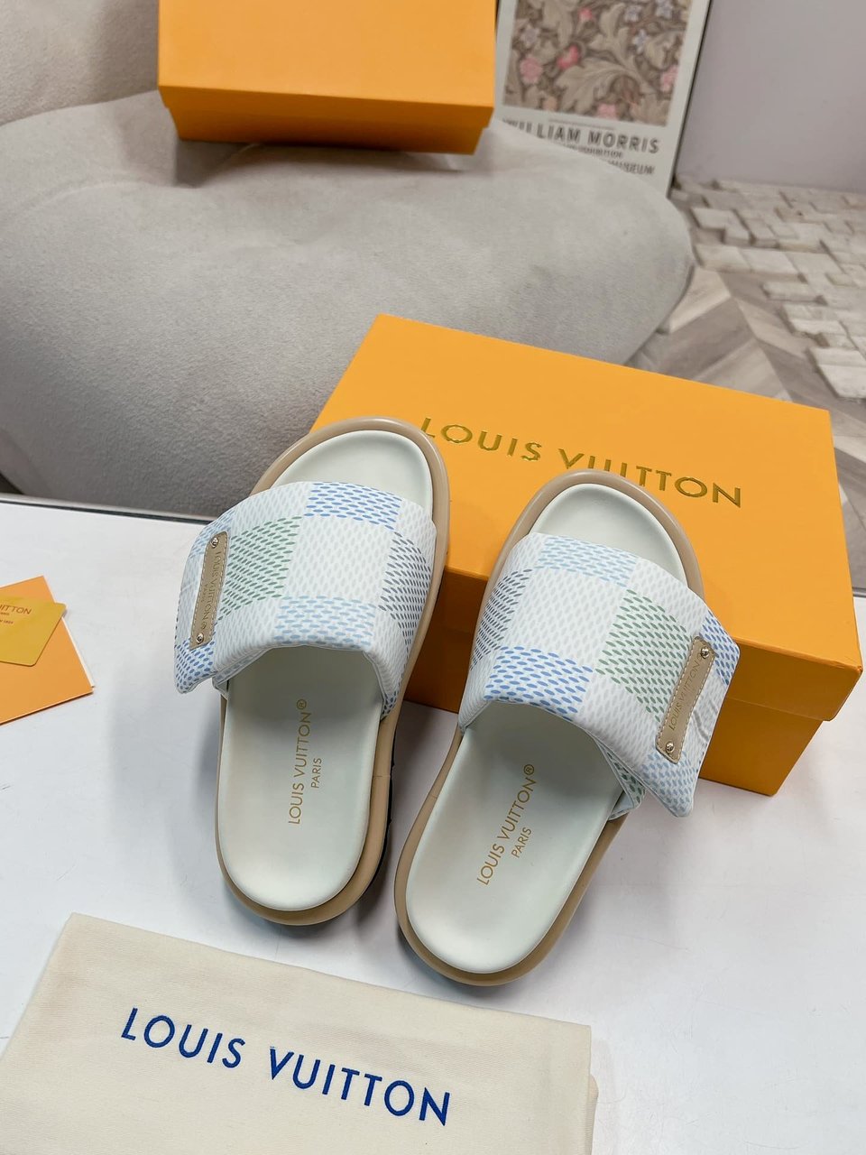 Louis Vuitton Pool Pillow Flat Comfort Mule Sandals Light Blue 1Actwm view 6