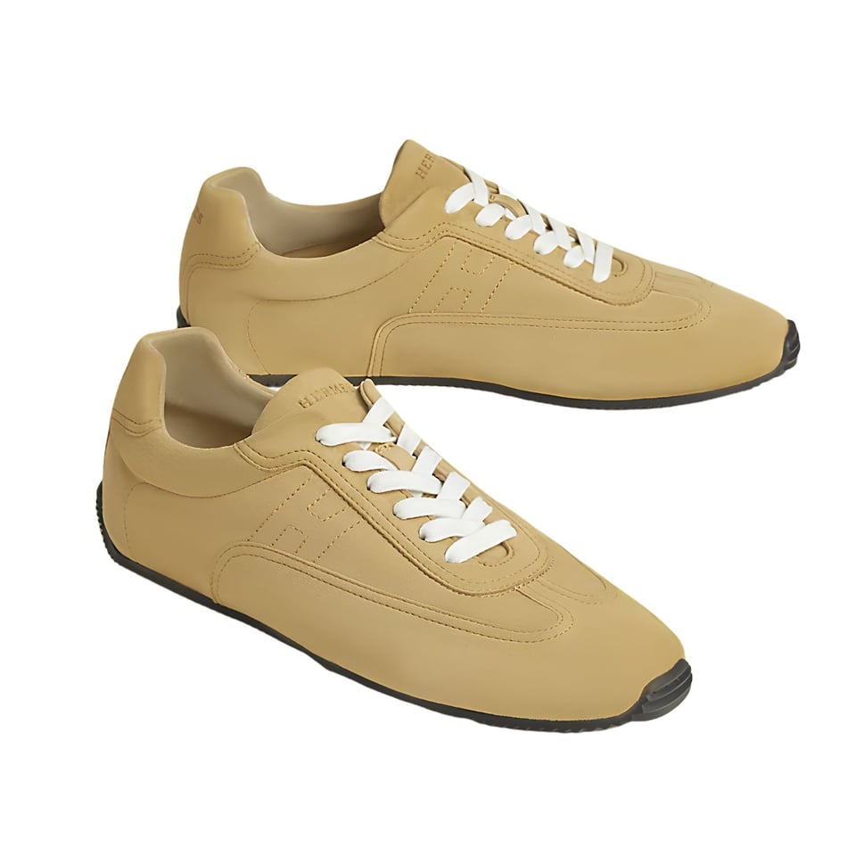 Hermes Master Sneakers Alabaster Beige Color Goatskin H261880ZHVD390