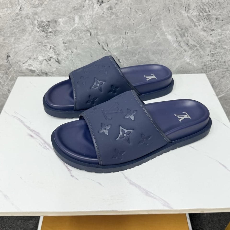 Louis Vuitton Waterfront Mule Navy Blue view 3