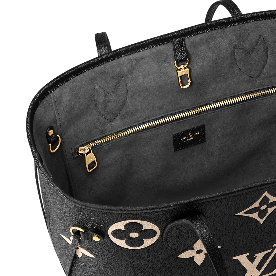 Louis Vuitton Neverfull MM Tote Bag Monogram Empreinte Black 31cm M58907 view 7