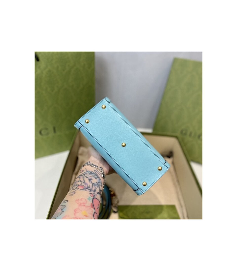 Gucci Diana Mini Tote Bag Light Blue view 16