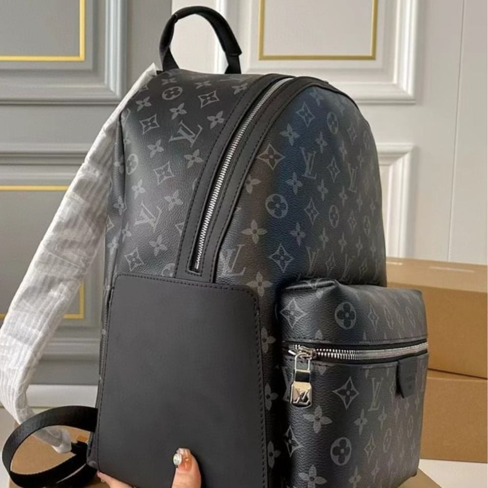 Louis Vuitton Discovery Monogram Eclipse Canvas Backpack Black 28Cm view 7