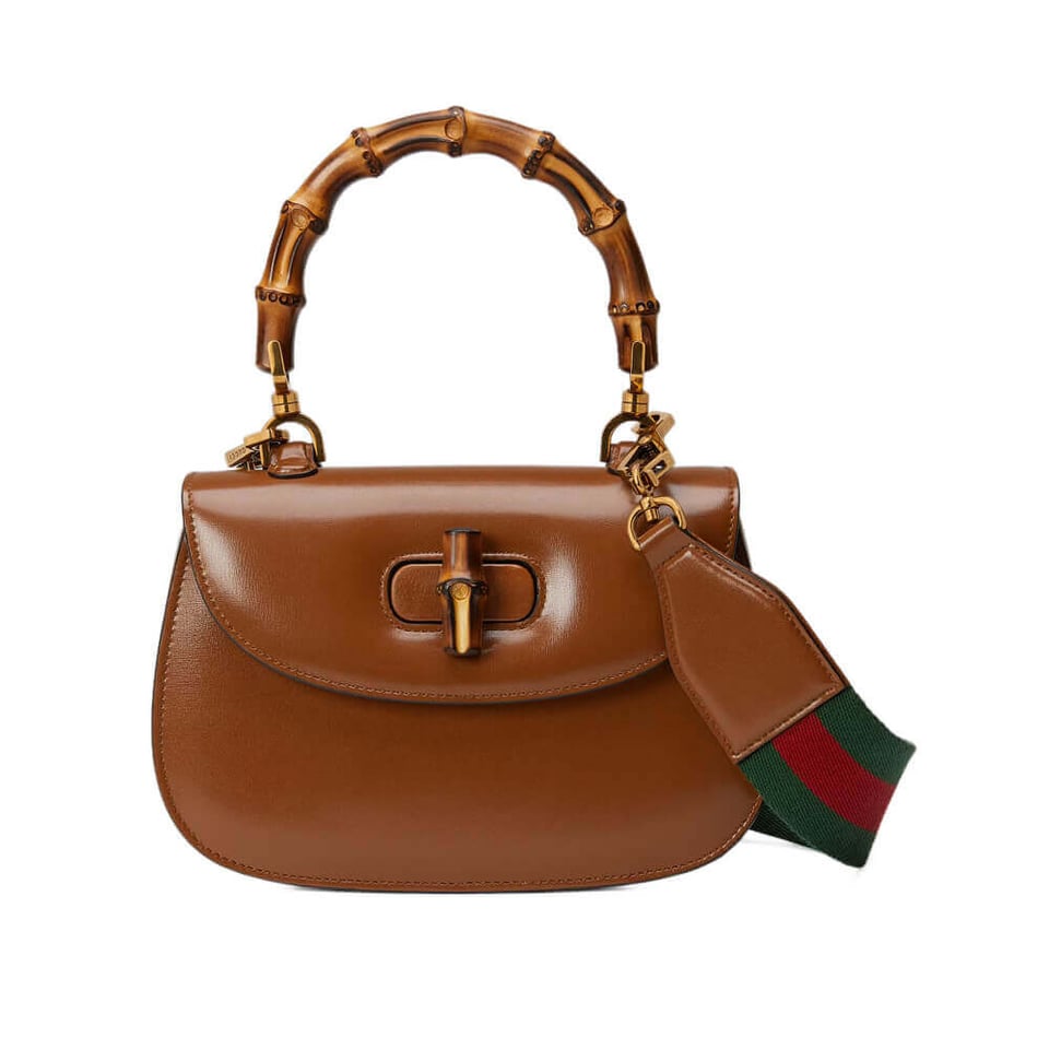Gucci Small Top Handle Bag with Bamboo Cuir view 2