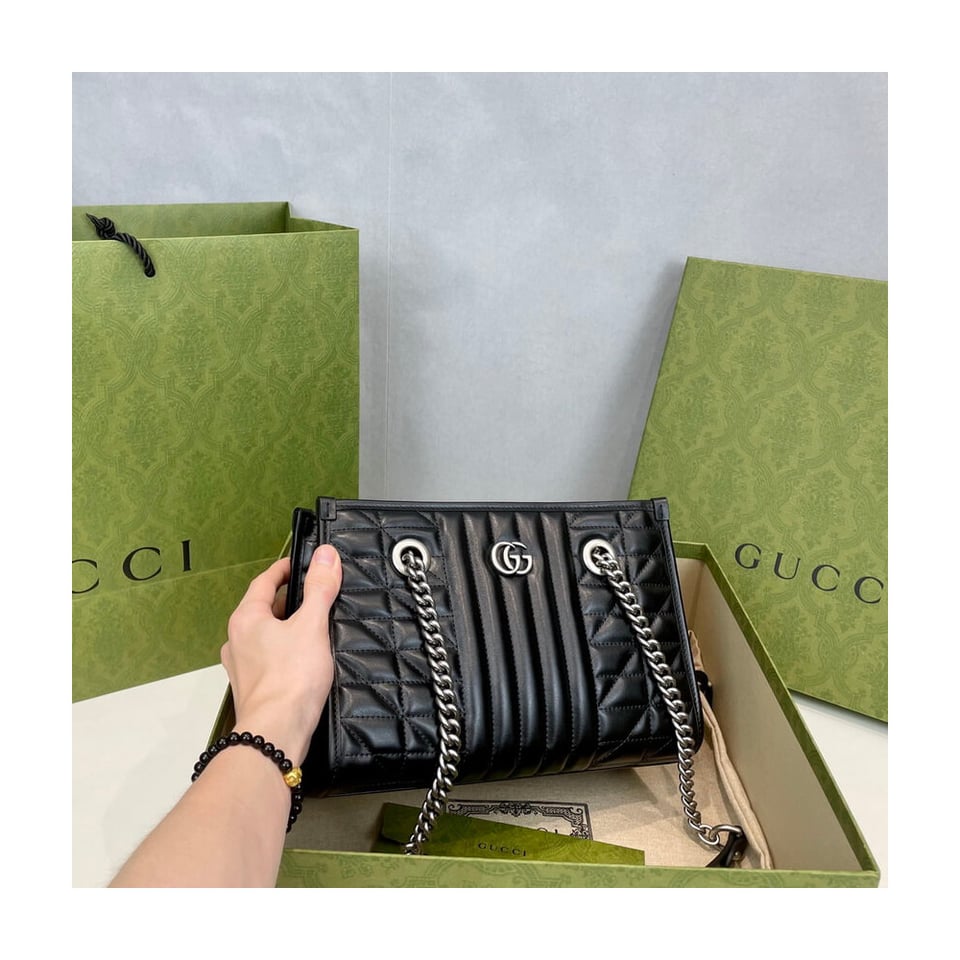 Gucci GG Marmont Small Tote Bag Black view 14