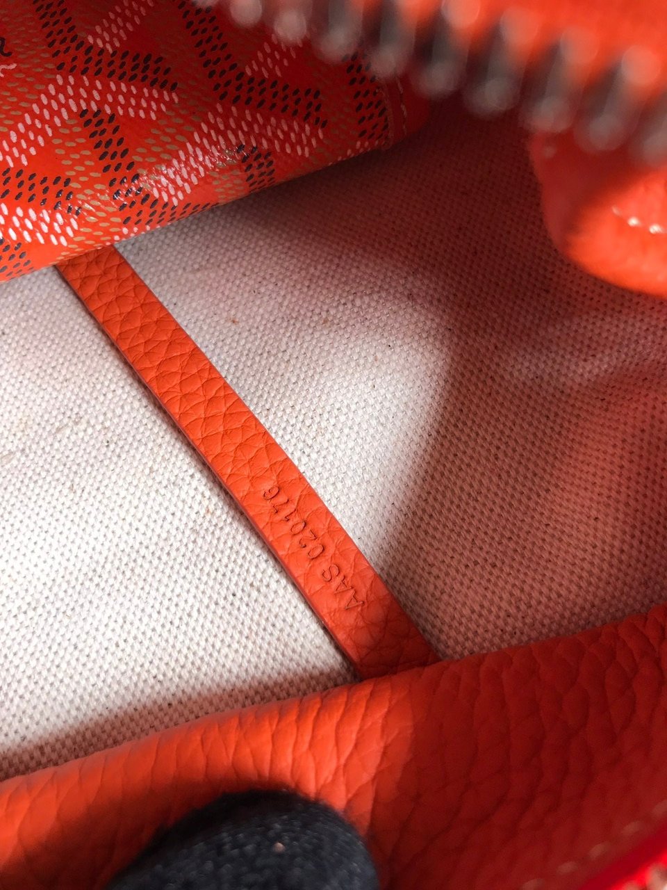 Goyard Hardy Pm Bag 40 Cm Orange Goyardine Canvas And Taurillon Leather Trim view 9