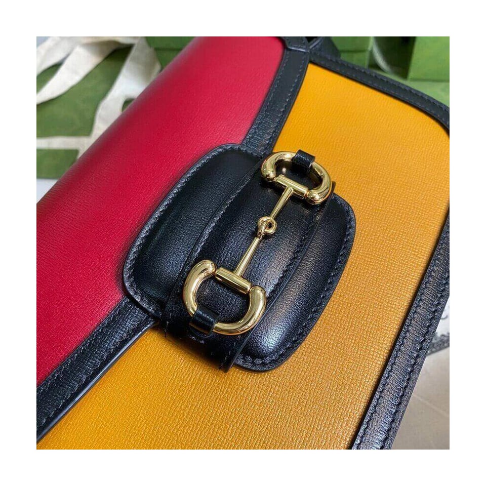 Gucci Horsebit 1955 Small Bag in Brick/Sand Leather view 5
