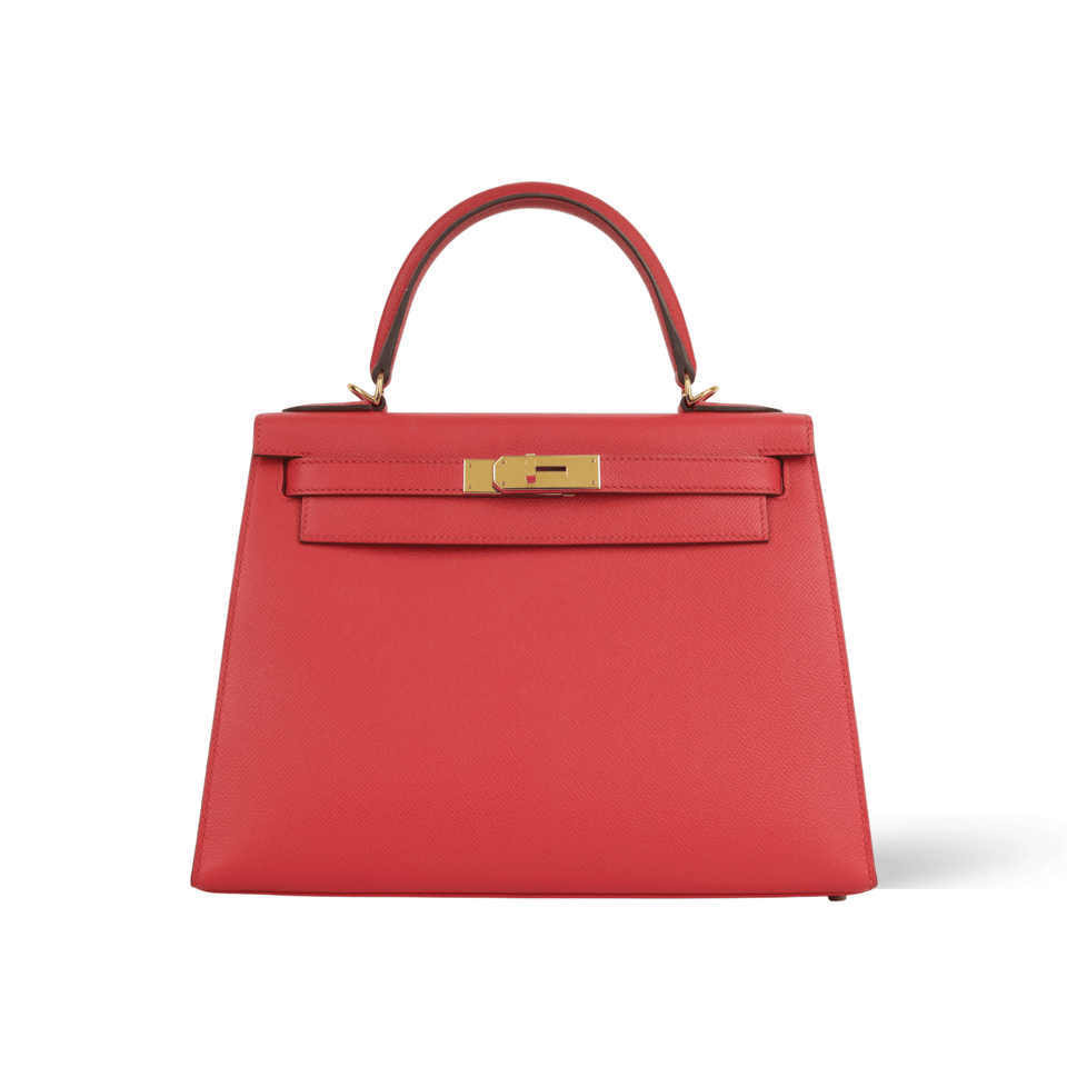 Hermes Kelly 28 Bag In Red Togo Leather For Women 28cm/11in view 2