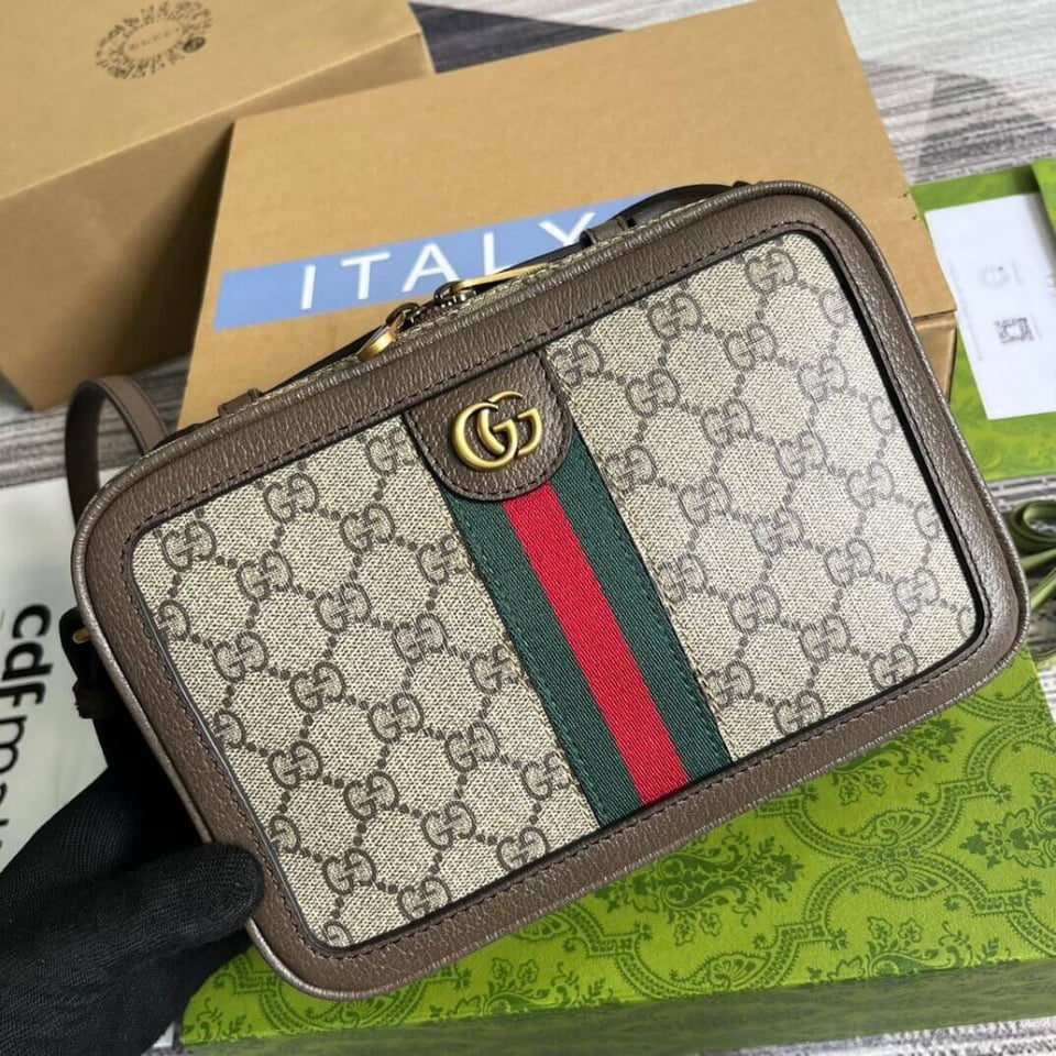 Gucci Ophidia Small Shoulder Bag With Web view 9
