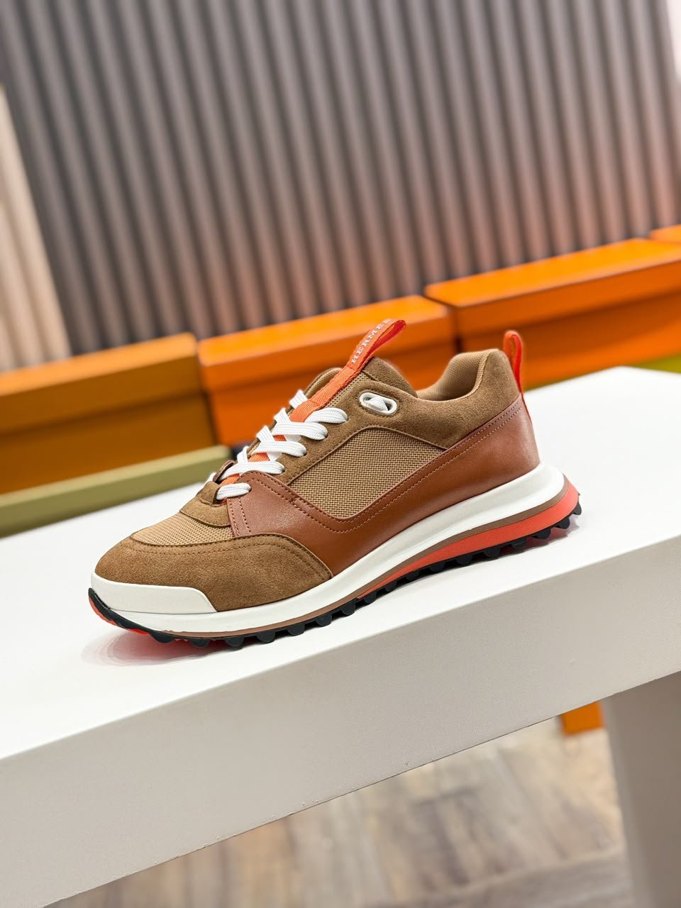 Hermes Leader Sneaker Multicolor Alabaster Beige H252863ZHVD415 view 7