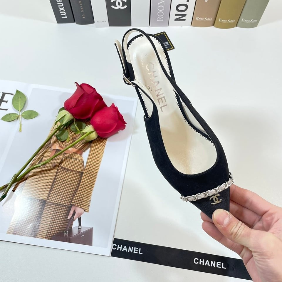 Chanel Slingbacks Black G39643 Y56380 K5796 view 6