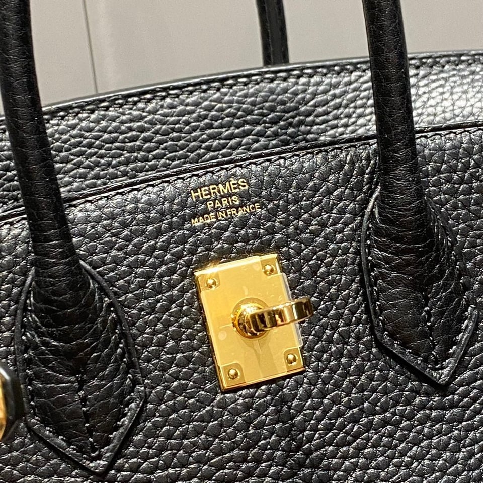 Hermes Birkin 20Cm Black Togo Leather Gold Hardware view 10
