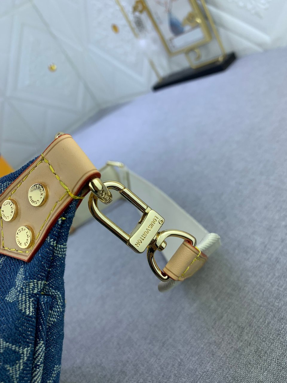 Louis Vuitton Bumbag High Rise Denim Blue 38Cm M46837 view 5