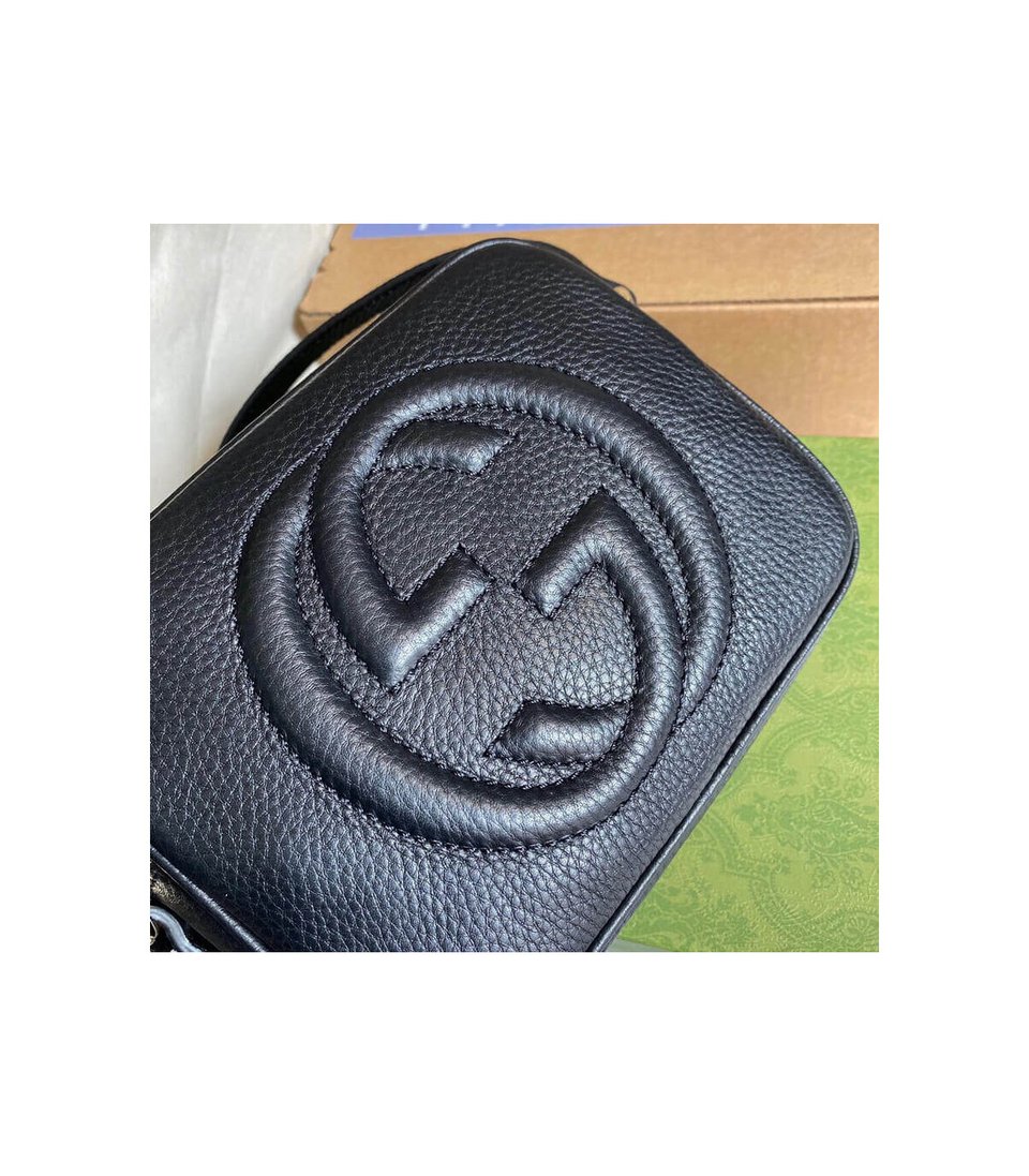 Gucci Soho Small Leather Disco Bag Black view 11