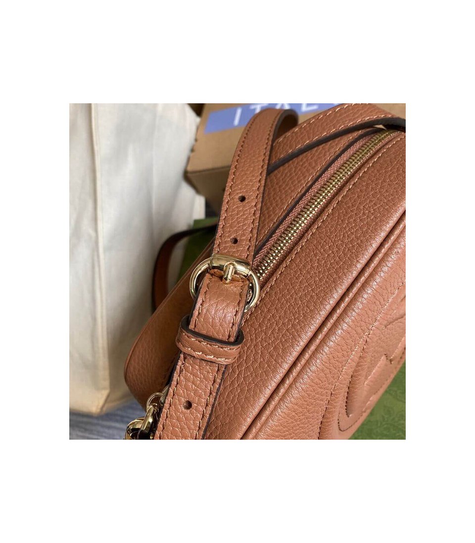 Gucci Soho Small Leather Disco Bag Brown view 12