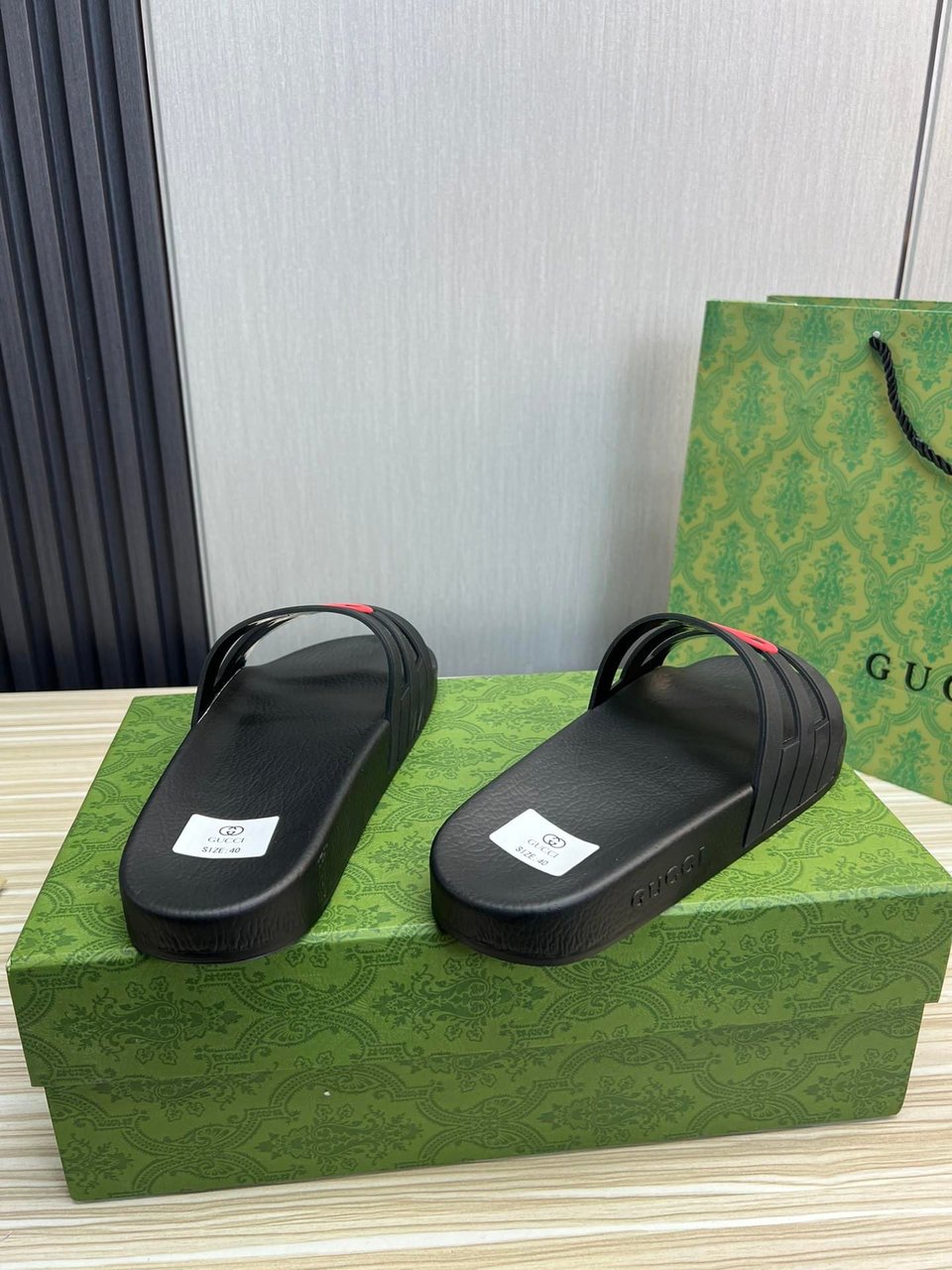 Gucci Slippers Sandals Mules Summer With Gg Logo Red view 6