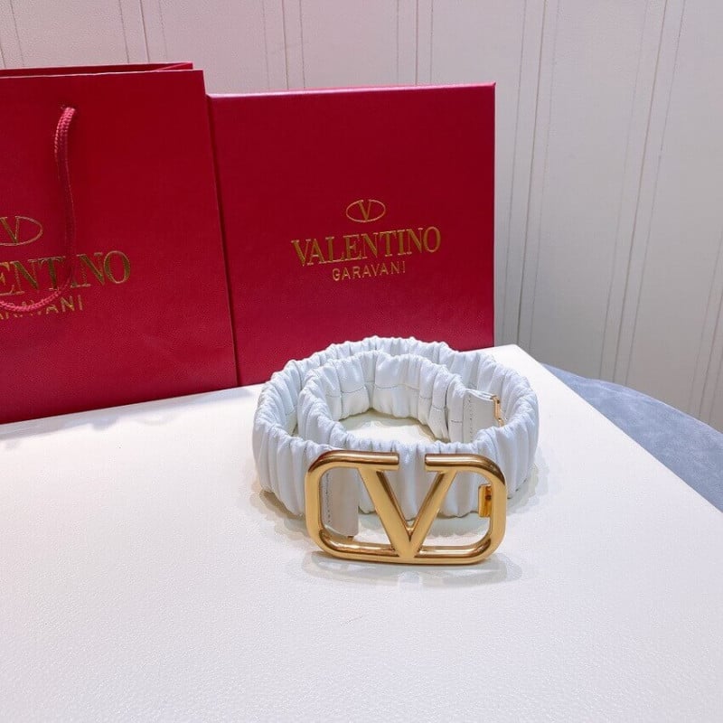 Valentino Garavani VLogo Elasticated Leather Belt view 7