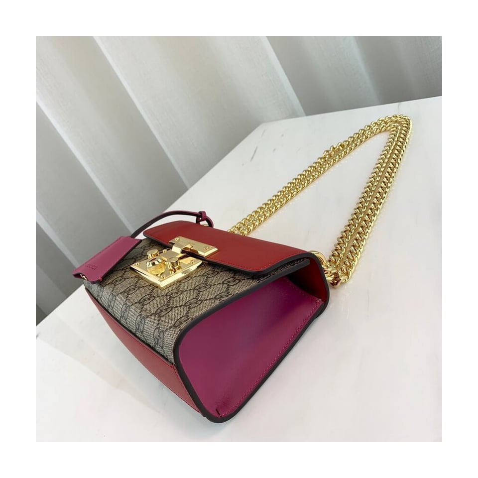 Gucci Padlock Small GG Shoulder Bag Red view 13