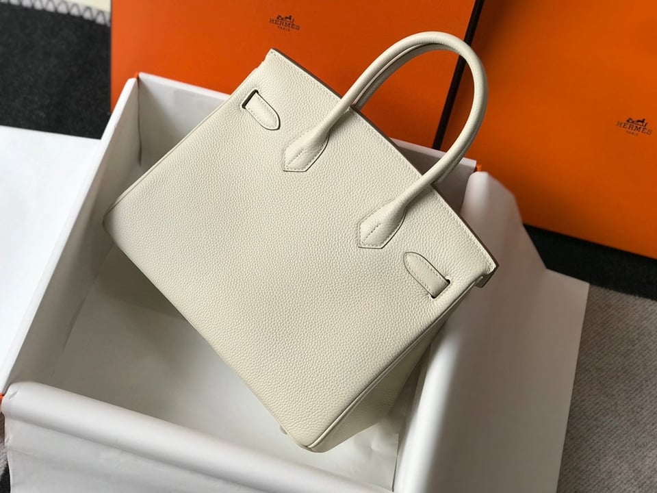 Hermes Birkin 35Cm Bag Ivory Togo Gold Hardware view 3
