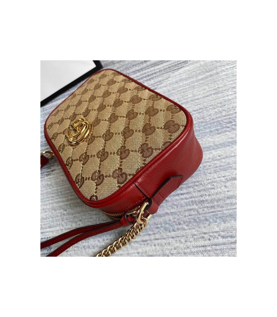 Gucci GG Canvas Matelasse Mini Bag Red view 5