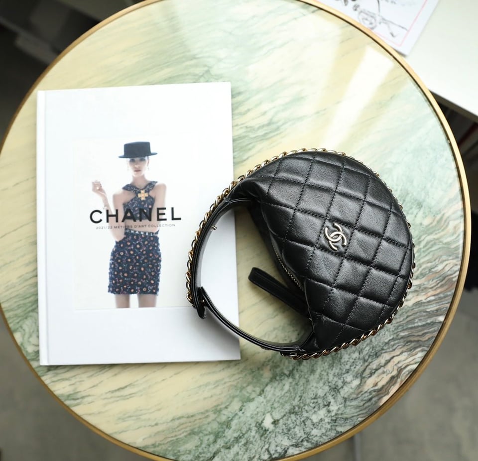 Chanel 23C Black Mini Pouch view 8