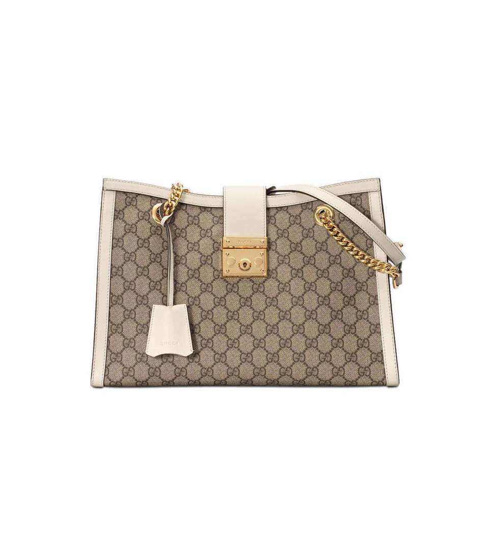 Gucci Padlock Medium GG Shoulder Bag White view 2
