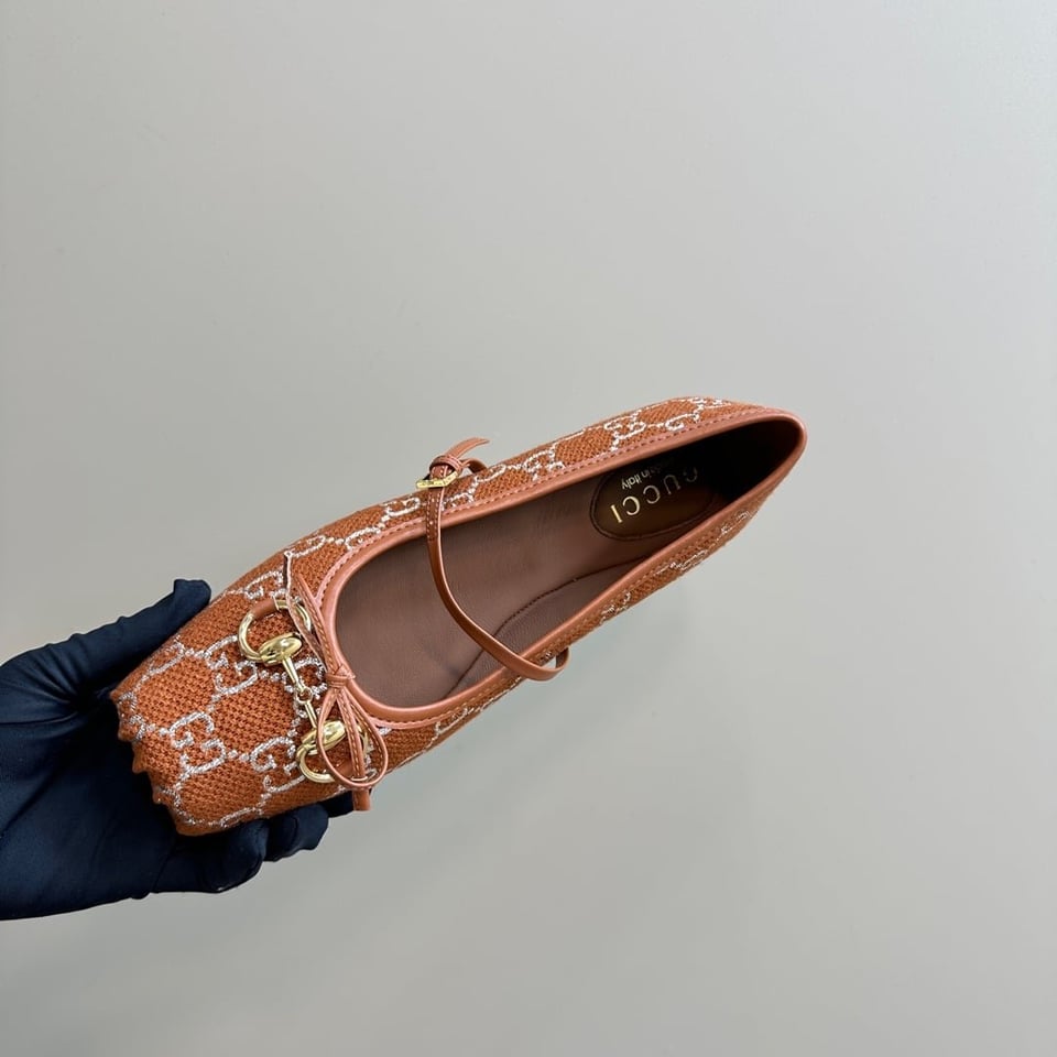 Gucci Women’S Horsebit Ballet Flat Orange view 6