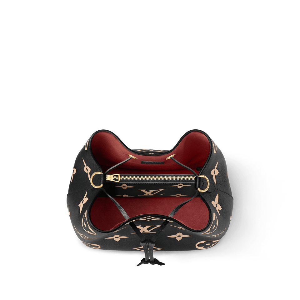 Louis Vuitton Néonoé Mm Bicolor Monogram Empreinte Leather – Women – Handbags Black 26cm/ 10.2in view 6
