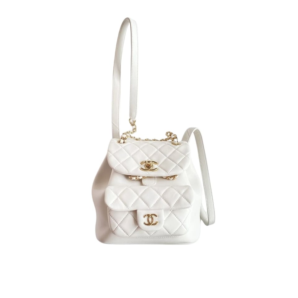 Chanel Mini Duma Backpack White 18.5Cm/ 7.3in view 2