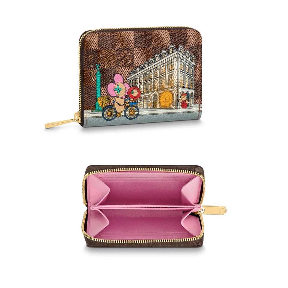 Louis Vuitton Christmas Animation 2022 Zippy Coin Purse Pink