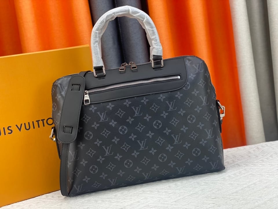 Louis Vuitton Porte Documents Jour Briefcase Monogram Black 37Cm view 3