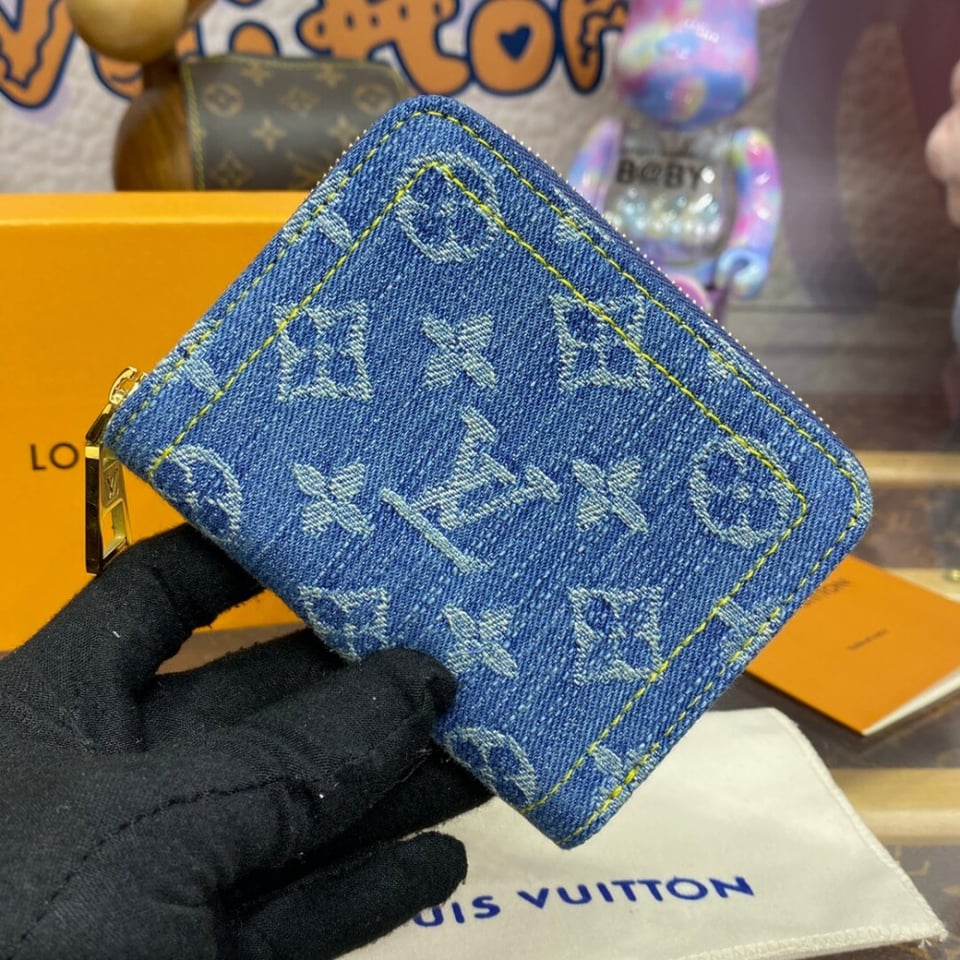 Louis Vuitton Monogram Denim Lou Wallet view 5
