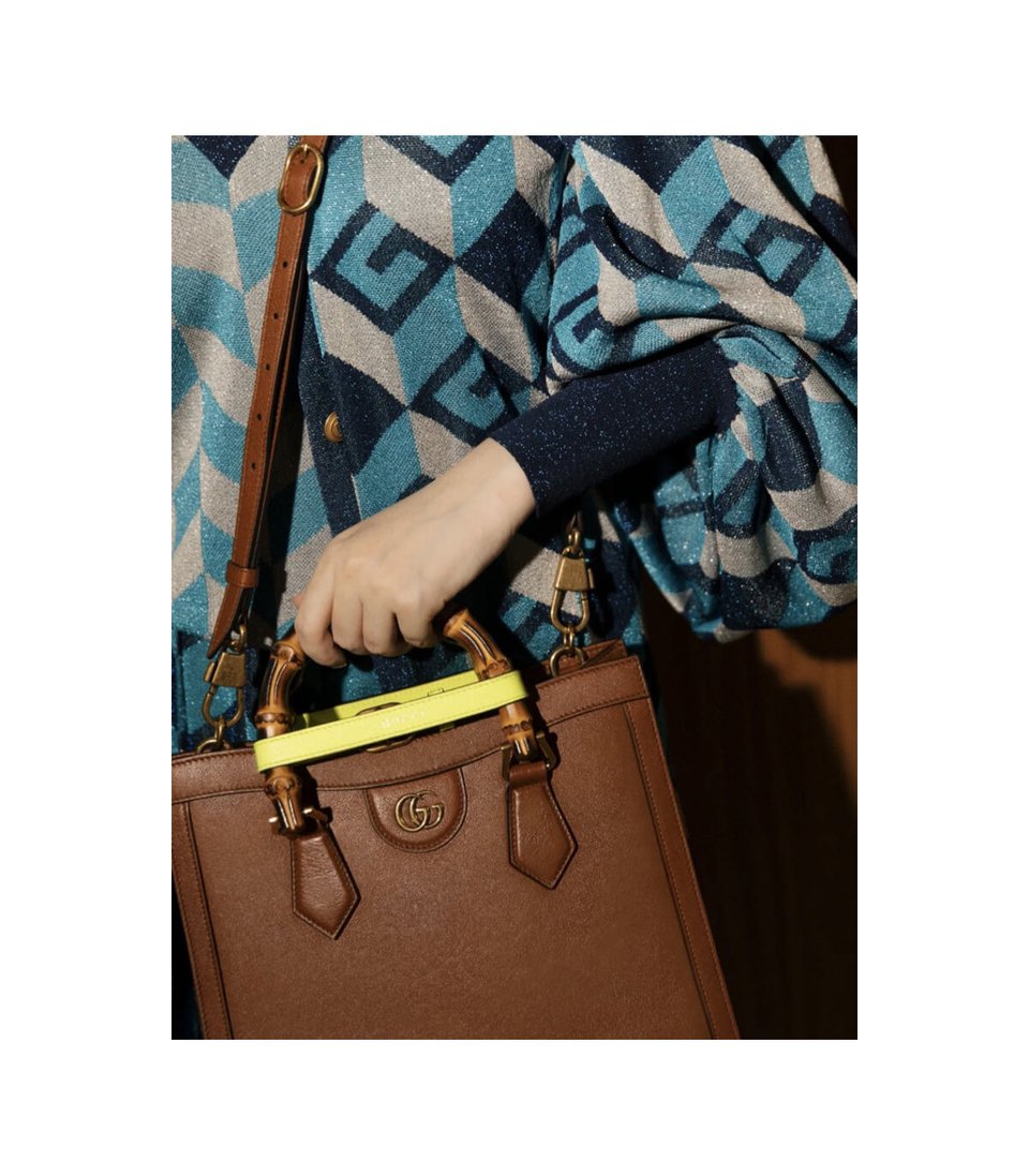 Gucci Diana Small Tote Bag Brown view 5