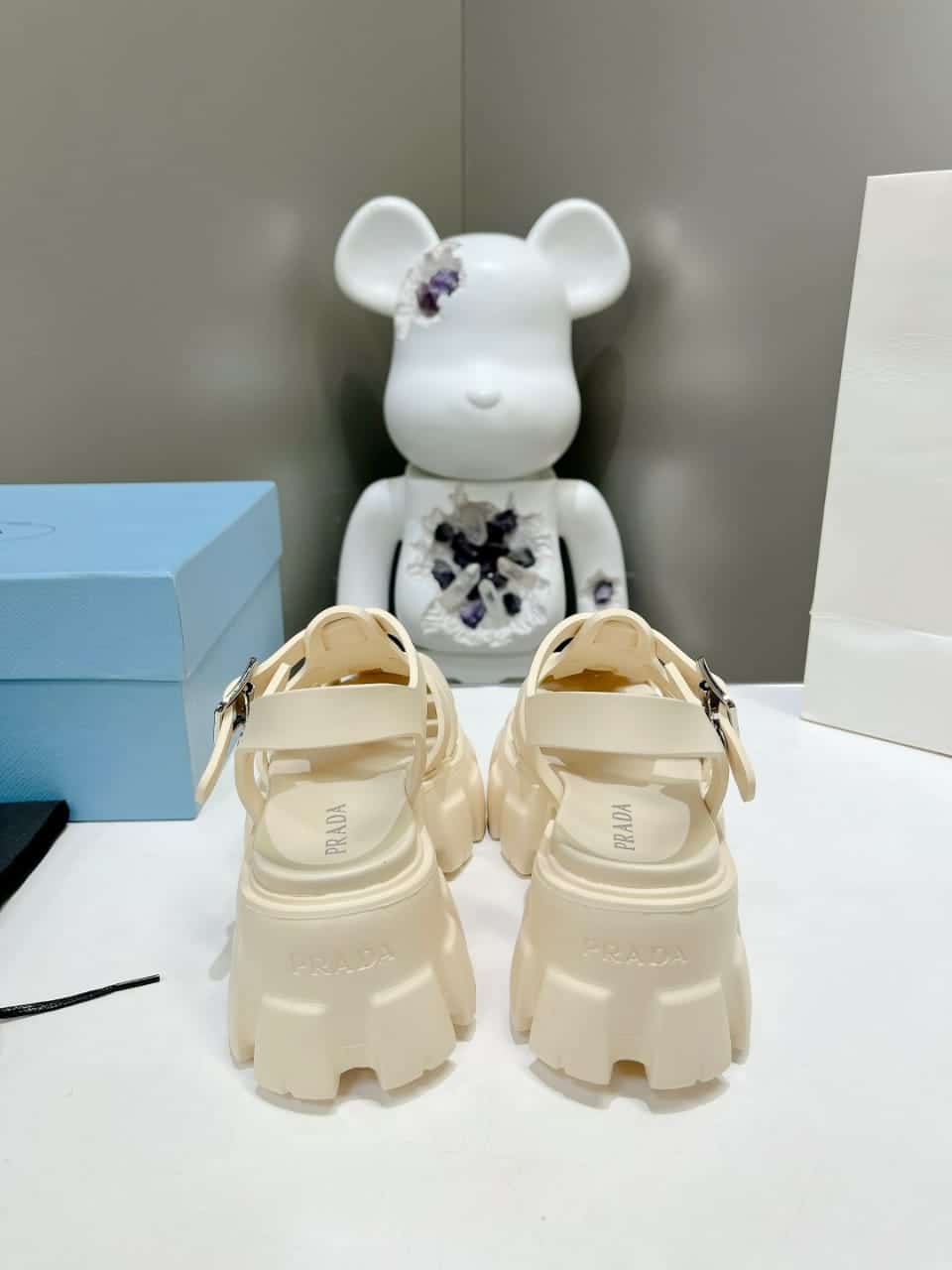 Prada Rubber Monolith Sandals Quartz 1X853M 3Lkk F0482 F Dd55 view 8