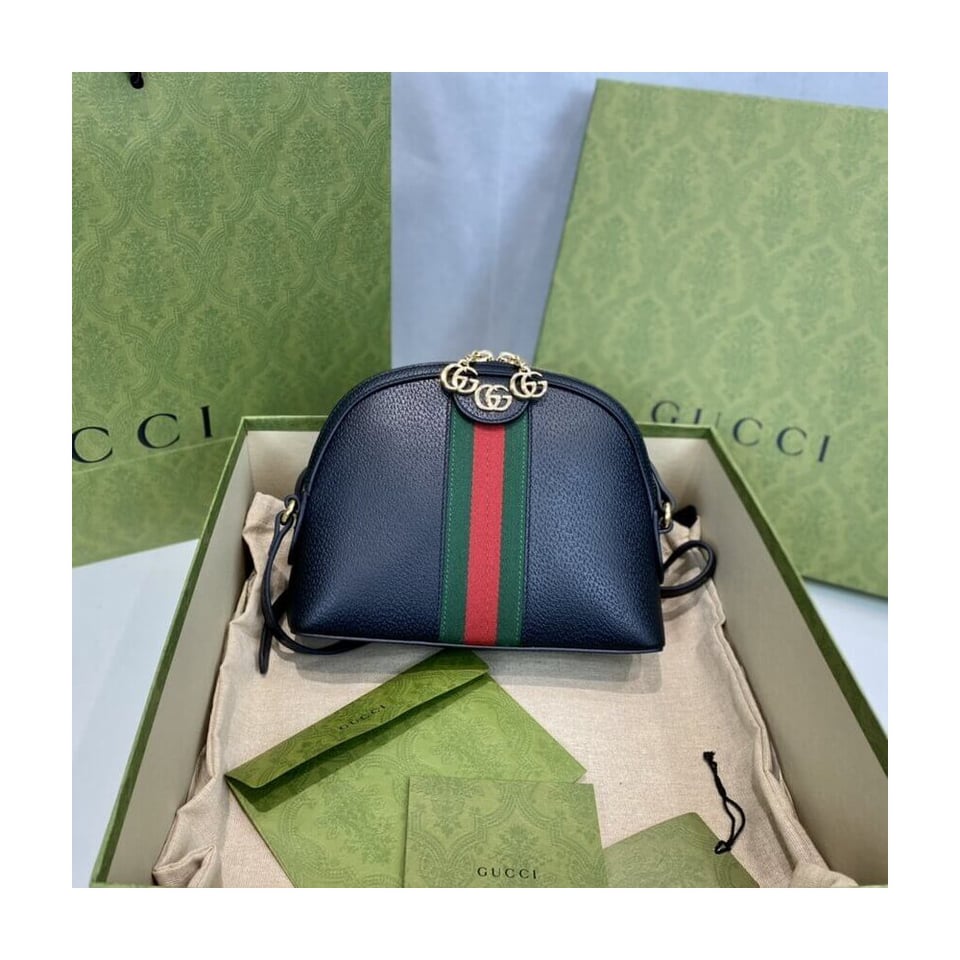 Gucci Ophidia Small Shoulder Bag in Black Leather view 7