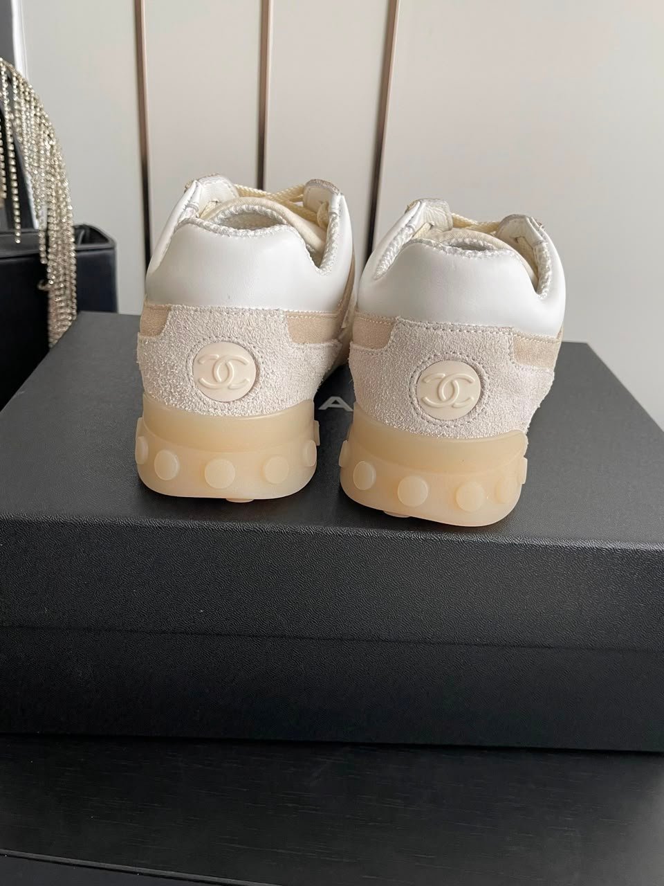 Chanel Sneakers Mixed Fibers, Suede &amp; Leather Ivory G47269 view 8