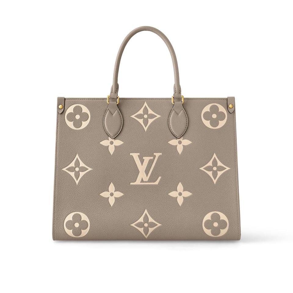 Louis Vuitton Onthego Mm Bicolor Monogram Empreinte Leather Dove/Cream M45494 35cm view 2