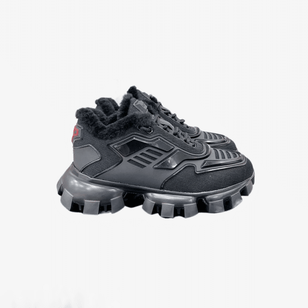 Prada Cloudbust Thunder Technical Fabric Sneakers Black view 2