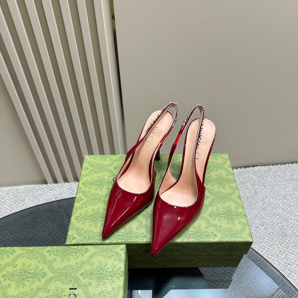 Gucci Signoria Slingback Pump Red 783821 Bnc80 6207 view 9