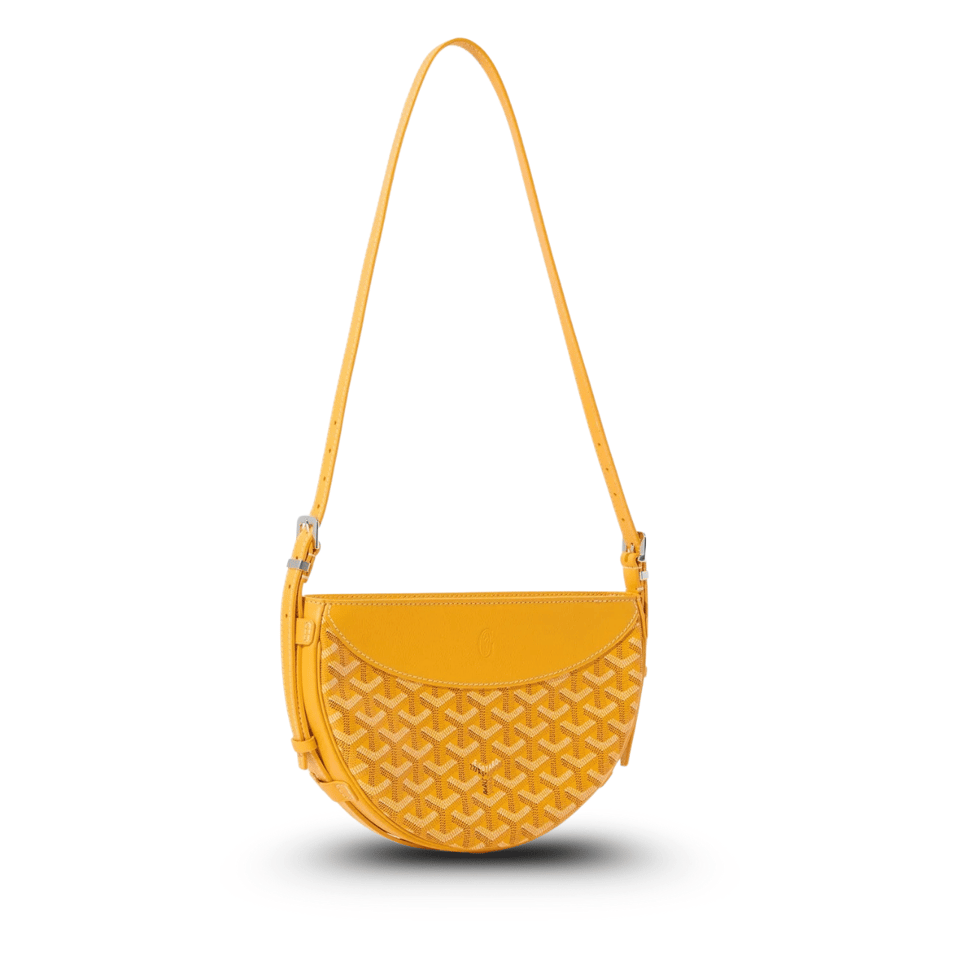 Goyard Hirondelle Bag 25 Cm Yellow Lambskin And Goyardine Canvas view 2