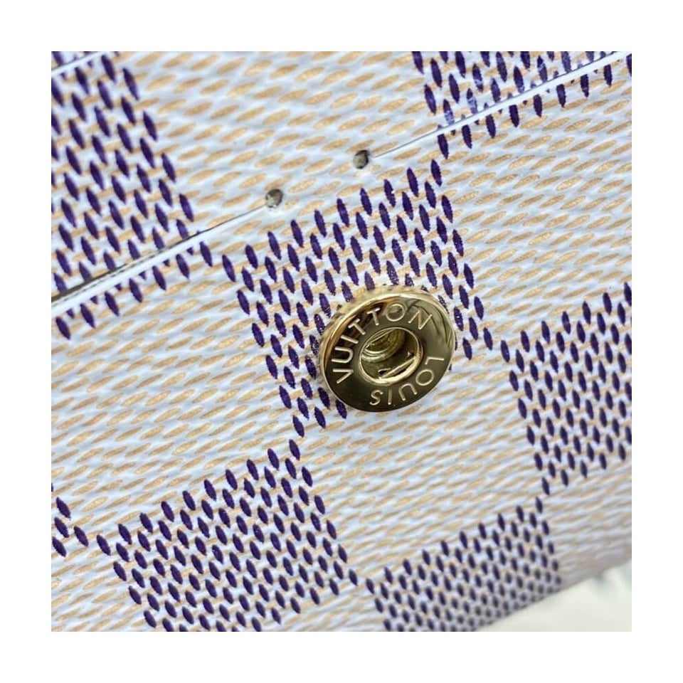 Louis Vuitton Damier Azur Emilie Wallet Pink view 9
