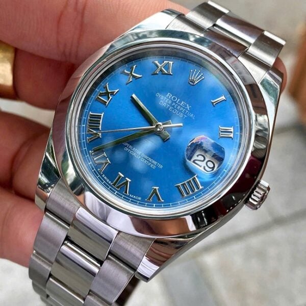 [Superclone] Rolex Datejust 41mm Bright Blue Dial Oyster 126300 view 4
