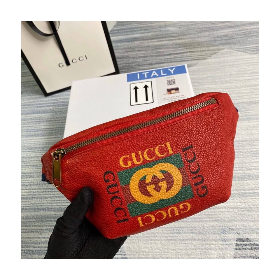 Gucci Coco Capitán Print Belt Bag Red view 6