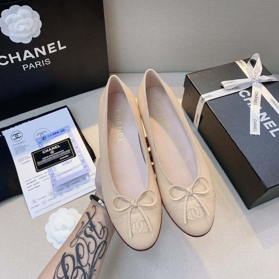 Chanel Classic Ballet Ivory Women’S Sandals view 10